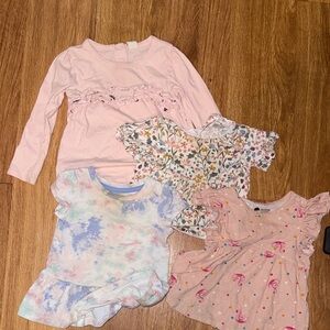 Floral and Pink Short Sleeve Tees for Kids